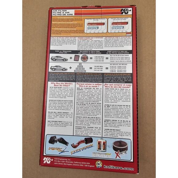 2 K&N Engine Air filter 1997-2003 MERCEDES BENZ CLK430, CLK55, E55, C43, 33-2183 - Picture 14 of 16